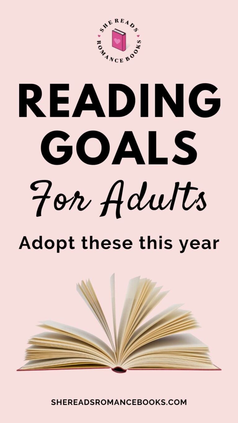 Reading goals aren't just for kids but adults too! Check out these suggested reading goals for adults from book blogger, She Reads Romance Books.