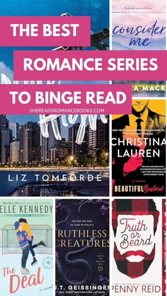 Do you love to binge-read book series? If you answered yes, then you're going to love this book list of romance book series you won't be able to put down from She Reads Romance Books.