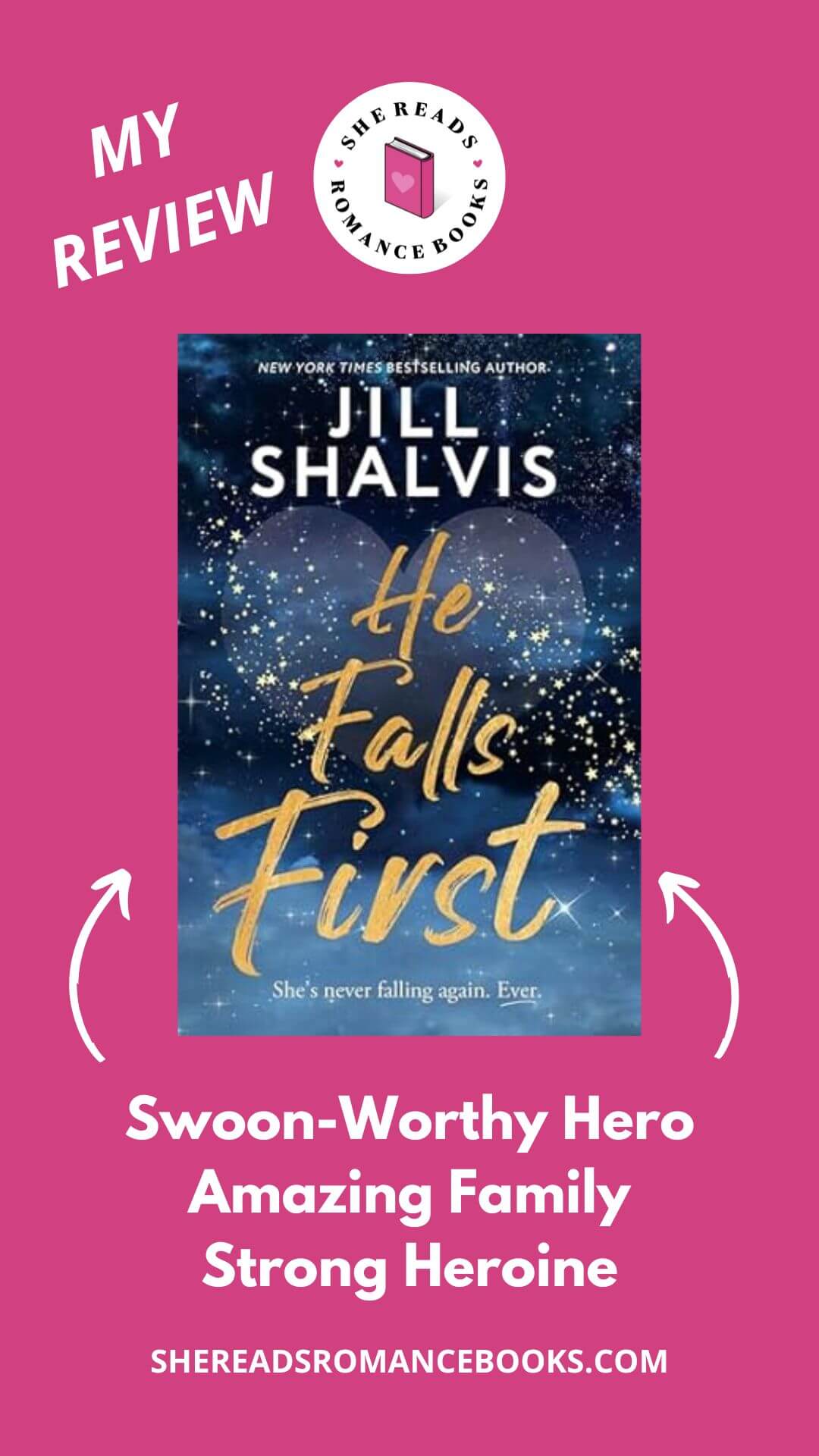 Check out She Reads Romance Books' book review of He Falls First to see what she thinks of this new contemporary romance.