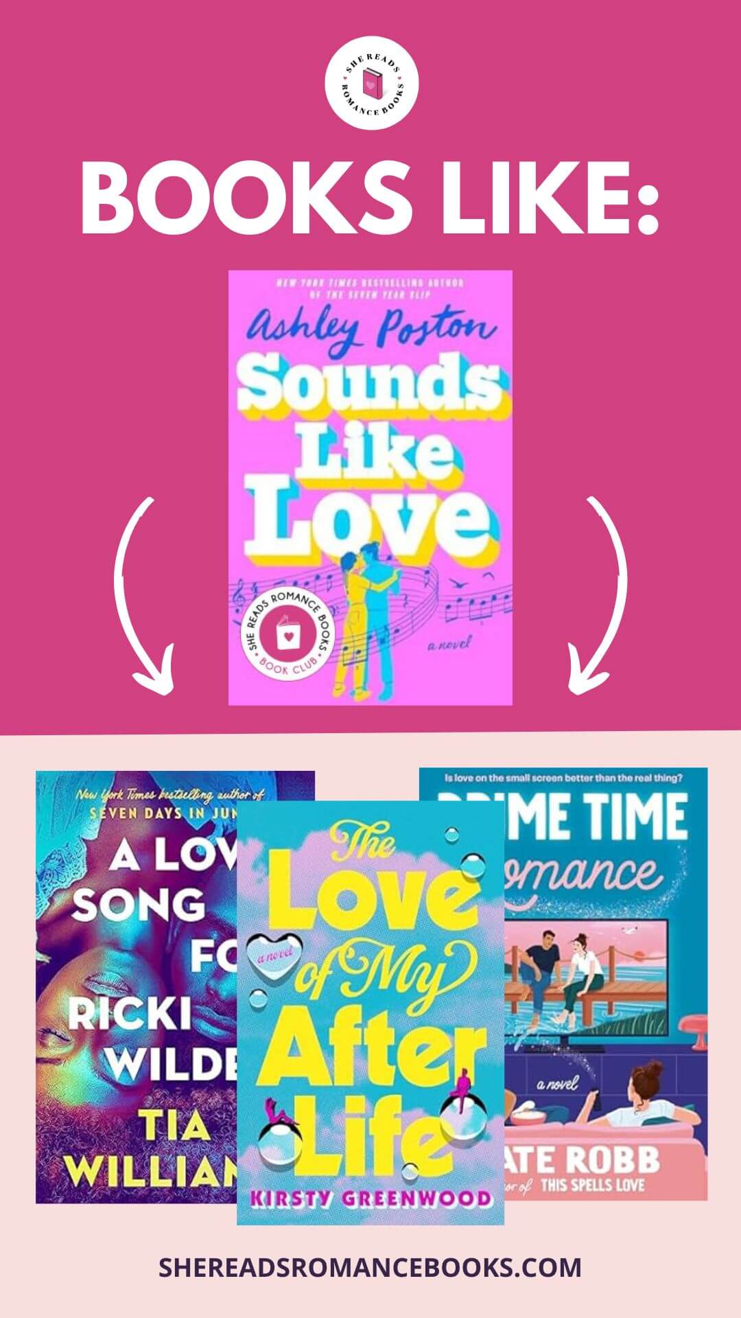 Check out the book list of books like Sounds Like Love by Ashley Poston if you like magical contemporary romance books on She Reads Romance Books.