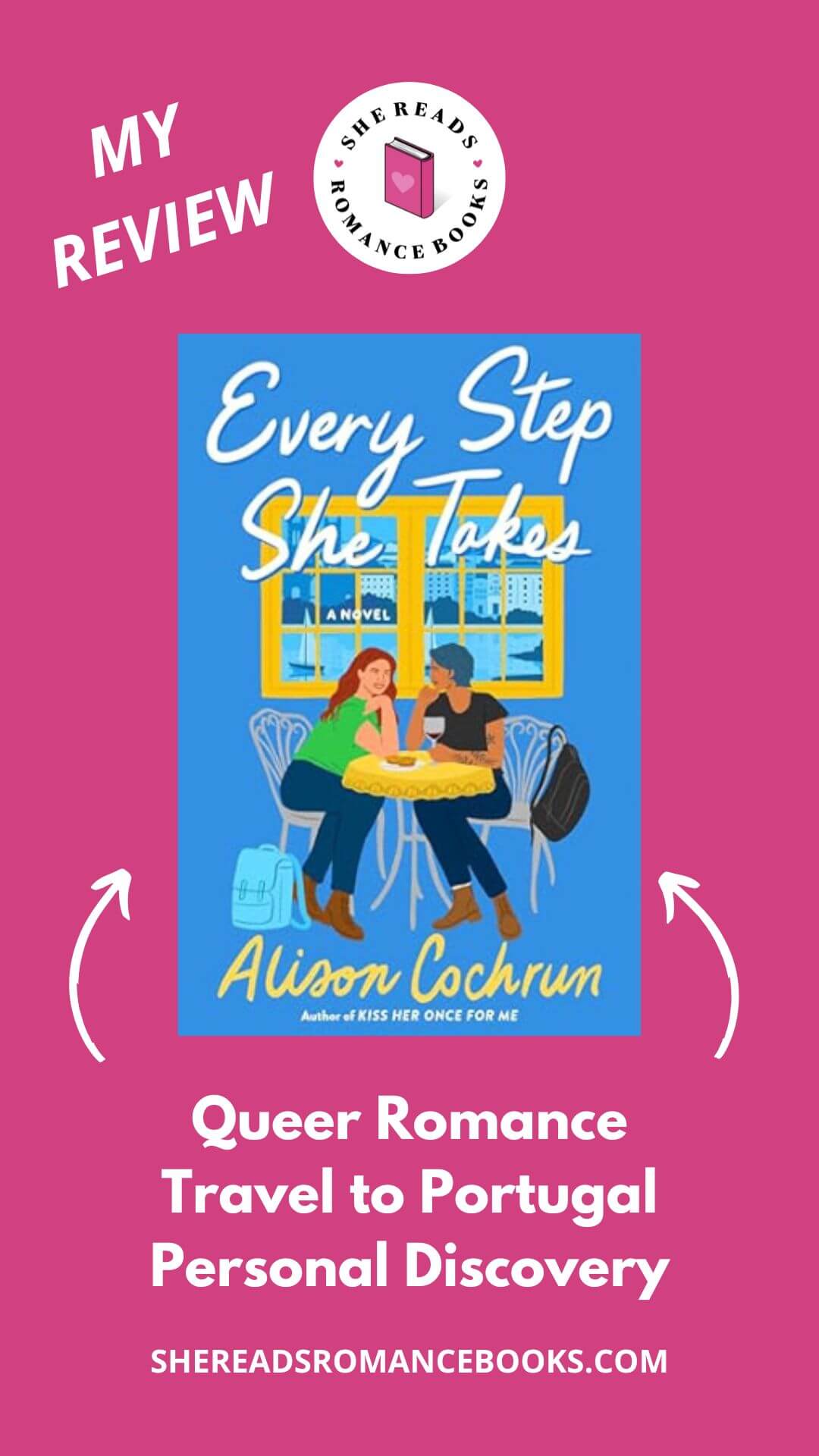 Check out She Reads Romance Books' book review of Every Step She Takes by Alison Cochrun to see what she thinks of her latest queer romance.