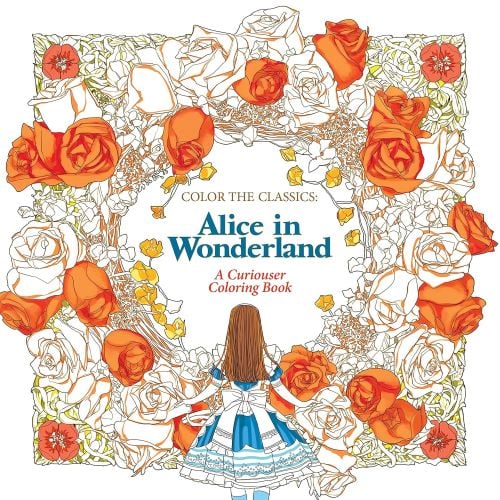 alice in wonderland coloring book cover.