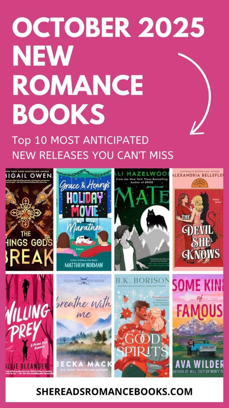 Want to know the top 10 new romance book releases for October 2025 that you need to add to your must-read list? Check out this book list of new romance books from She Reads Romance Books for the scoop!