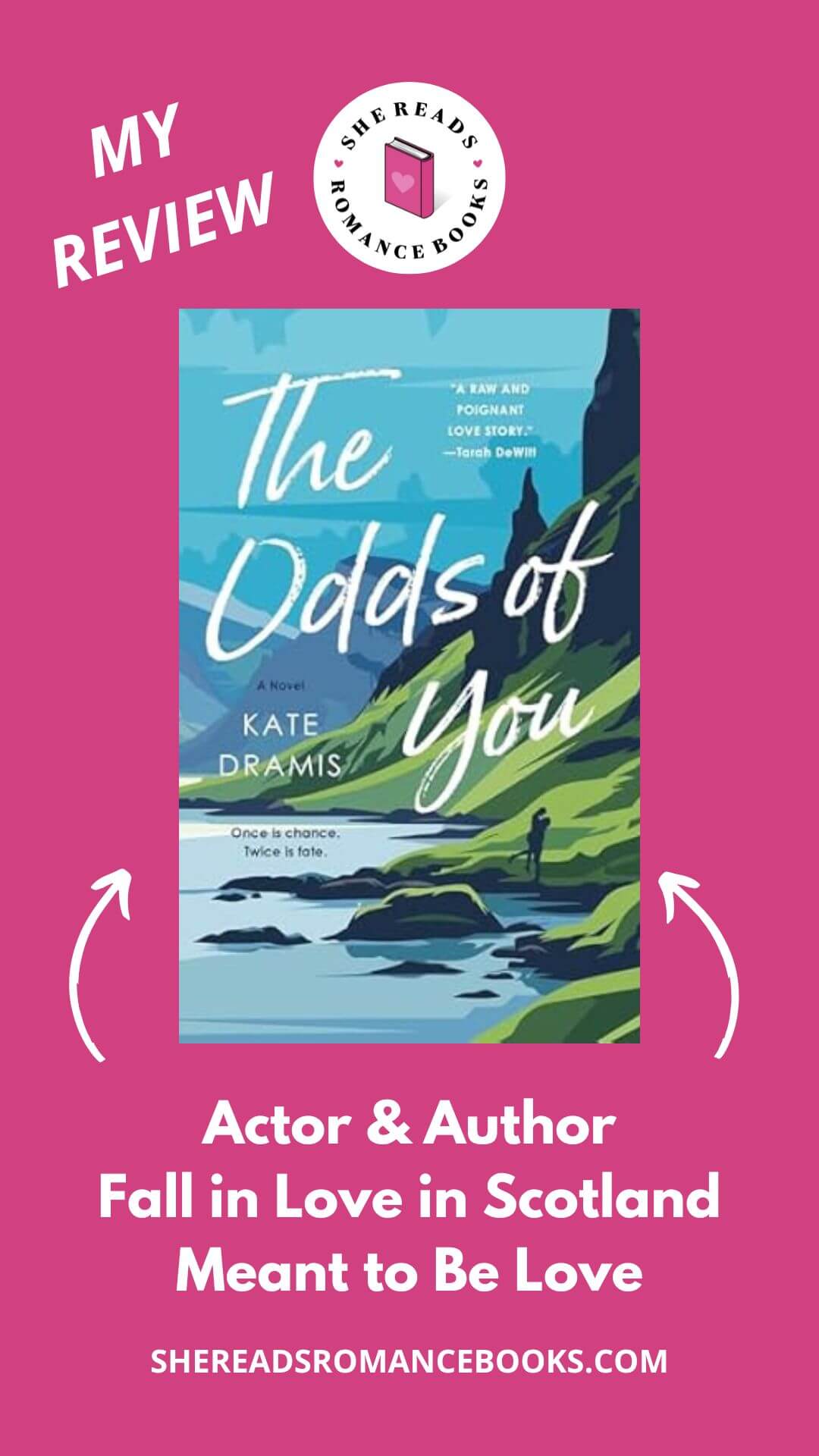Check out She Reads Romance Books' book review of The Odds of You by Kate Dramis to see what she thinks of this new, contemporary romance.