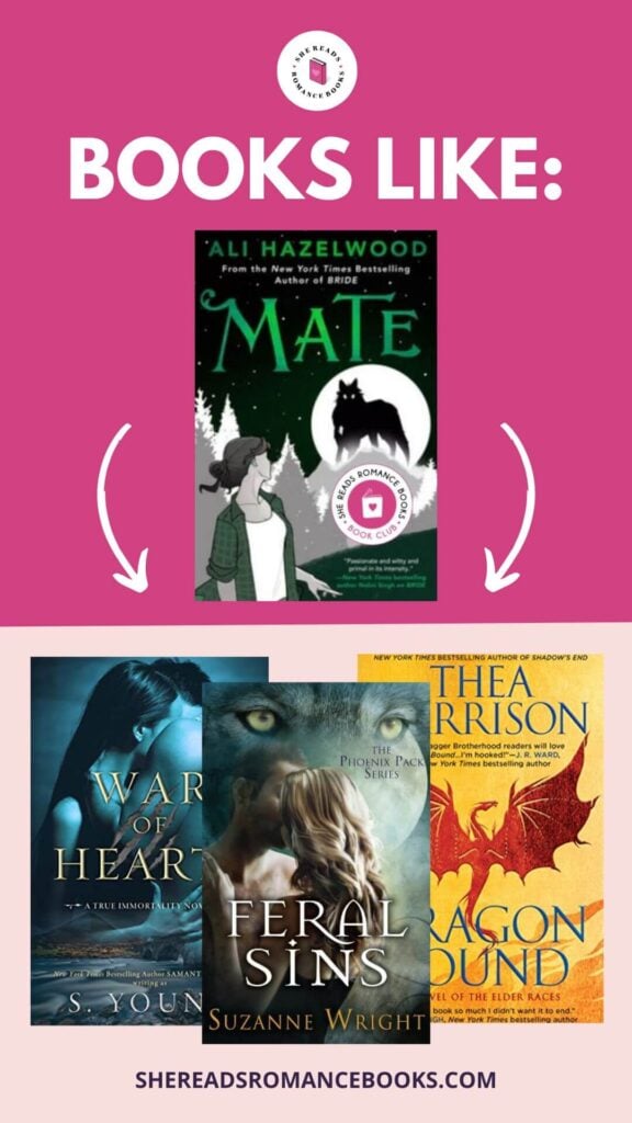 Check out She Reads Romance Books' list of romance books like Mate by Ali Hazelwood to find more books like her new werewolf romance.