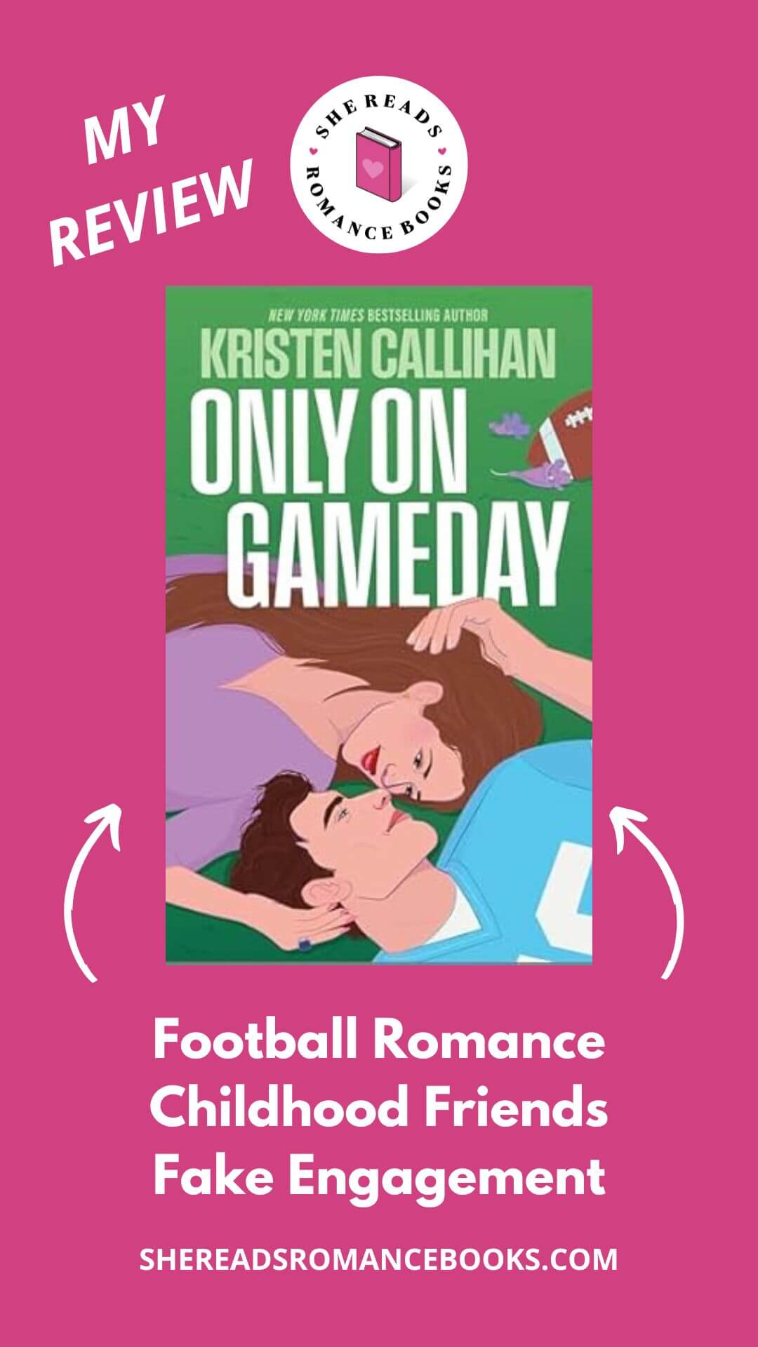 Check out She Reads Romance Books' book review of Only on Gameday by Kristen Callihan to see what she thinks of this new football, fake relationship romance.