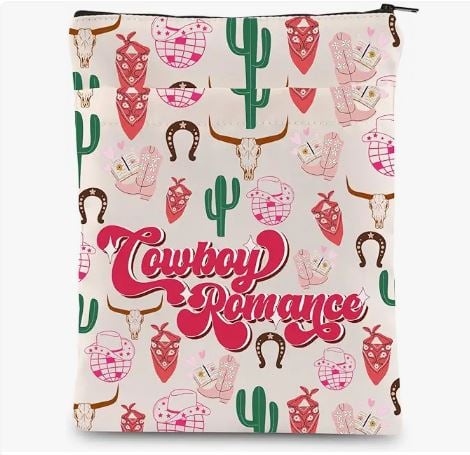 Cowboy Romance Pouch is the perfect gift for romance book lovers.
