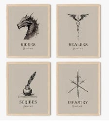 Fourth Wing wall decor is a great gift for Fourth Wing fans.