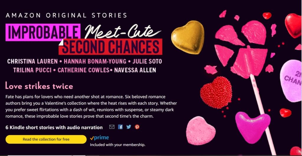 Improbably Meet Cutes: Second Chances Amazon Original Stories series.