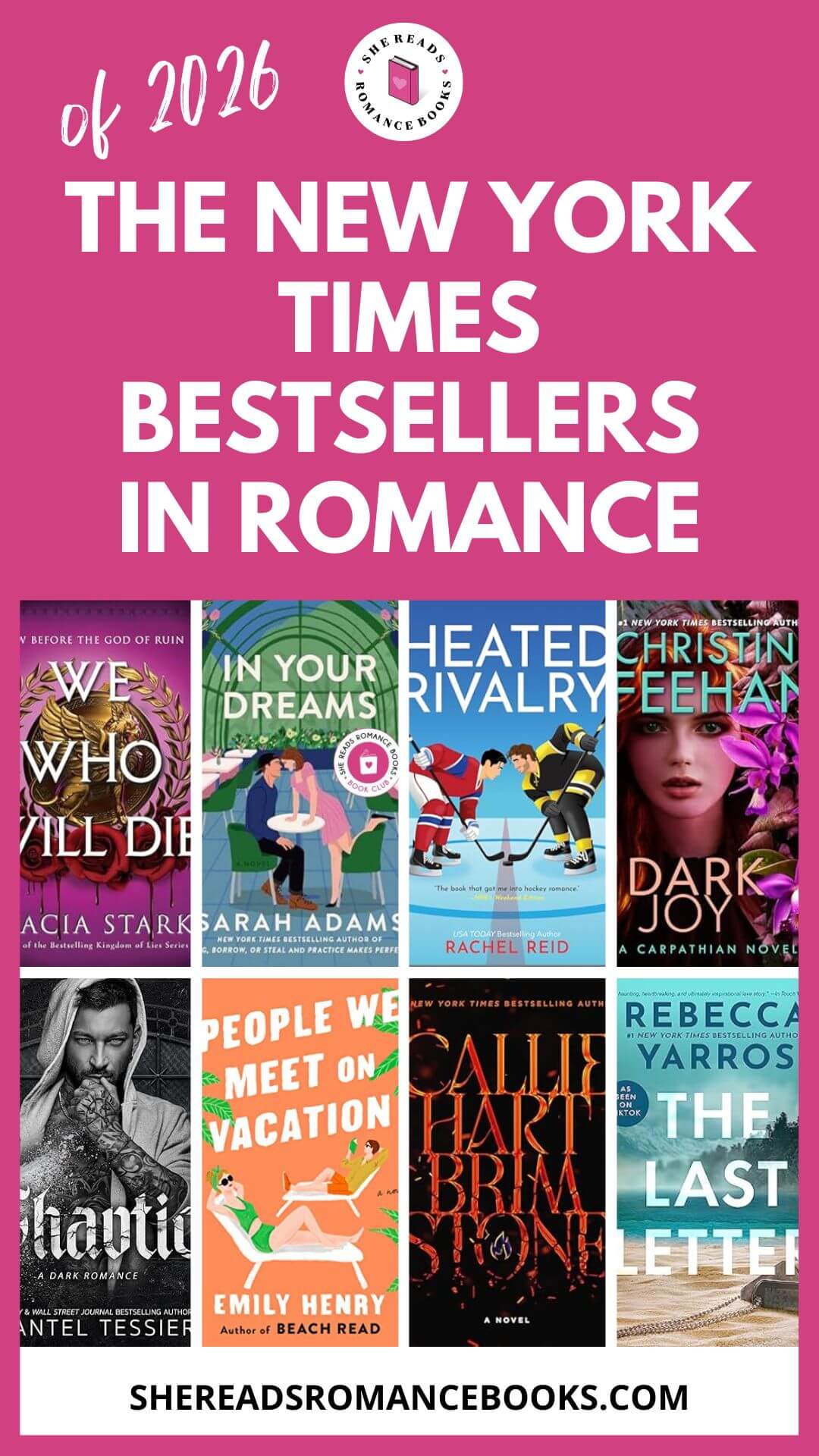 Check out the entire list of The New York Times bestsellers in romance in 2026.