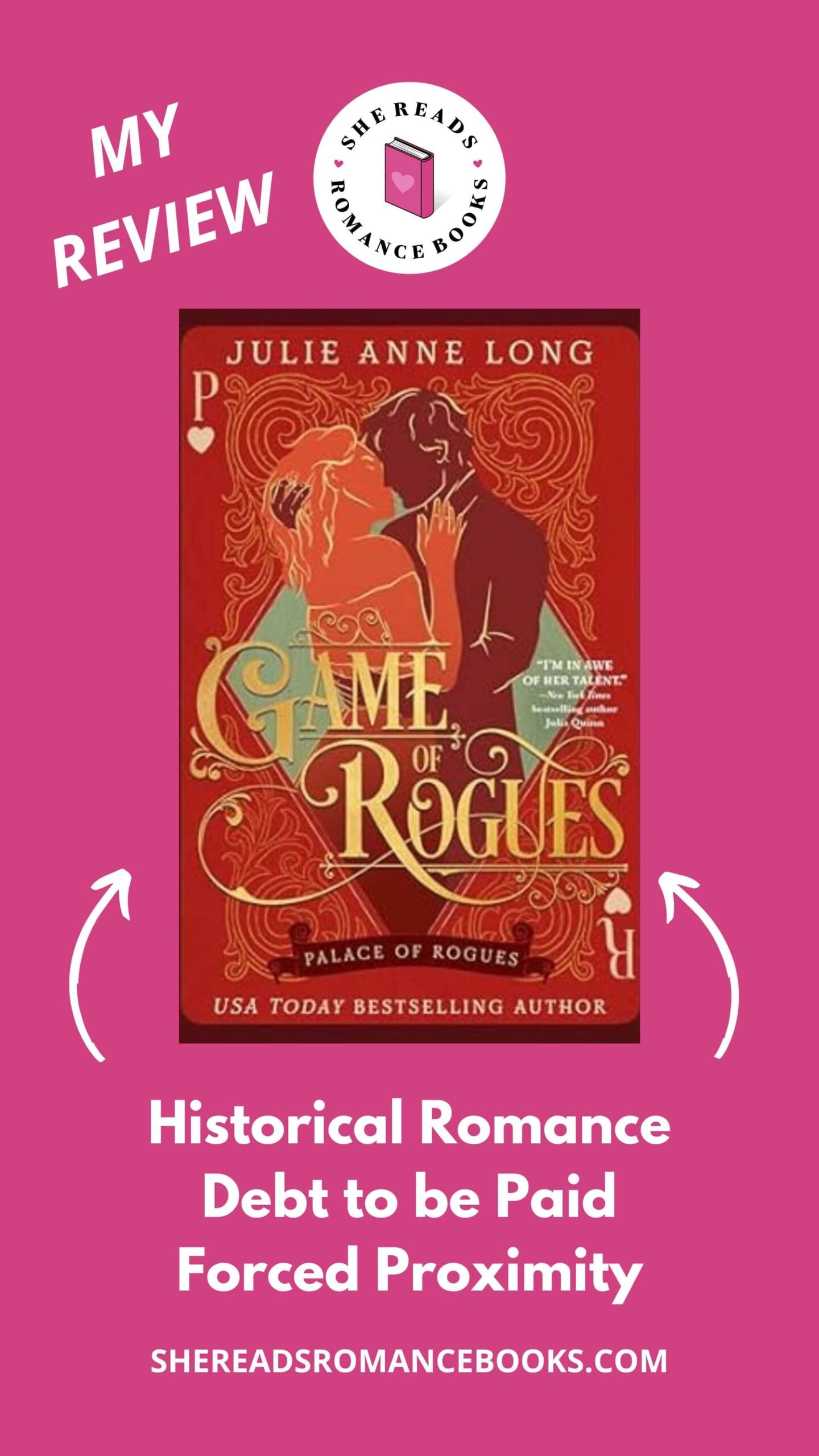 Check out She Reads Romance Books' book review of Game of Rogues by Julie Anne Long to see what she thinks of this historical romance.