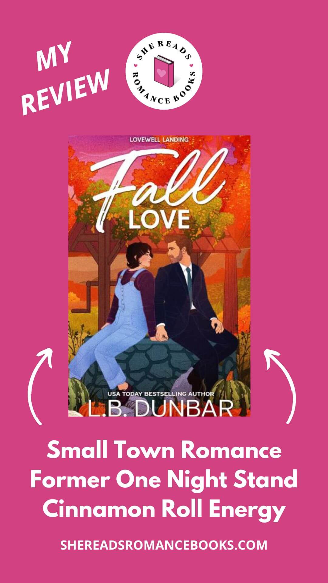 Looking for a sweet and cozy small town romance with fall vibes? Check out She Reads Romance Books book review of Fall Love by L.B. Dunbar.