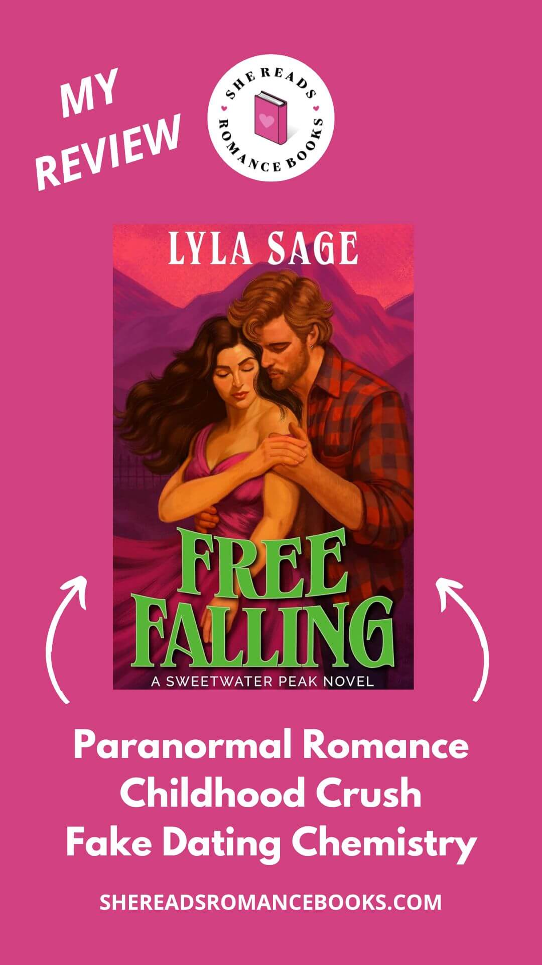 Check out She Reads Romance Books' book review of Free Falling by Lyla Sage to see what she thinks of this small town, paranormal romance book with ghosts.