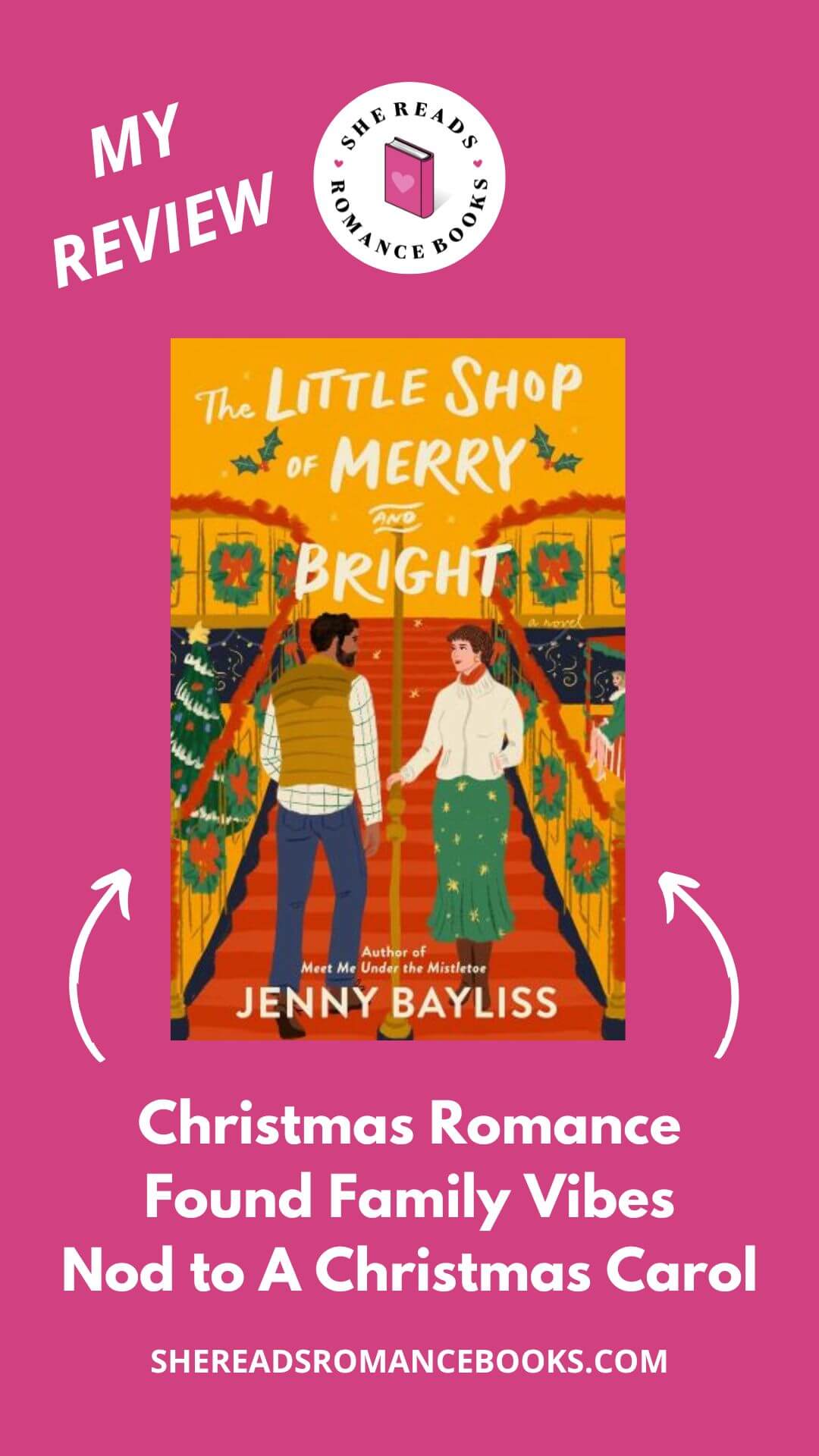Check out She Reads Romance Books' book review of The Little Shop of Merry and Bright by Jenny Bayliss to see what she thinks of this holiday romance book.
